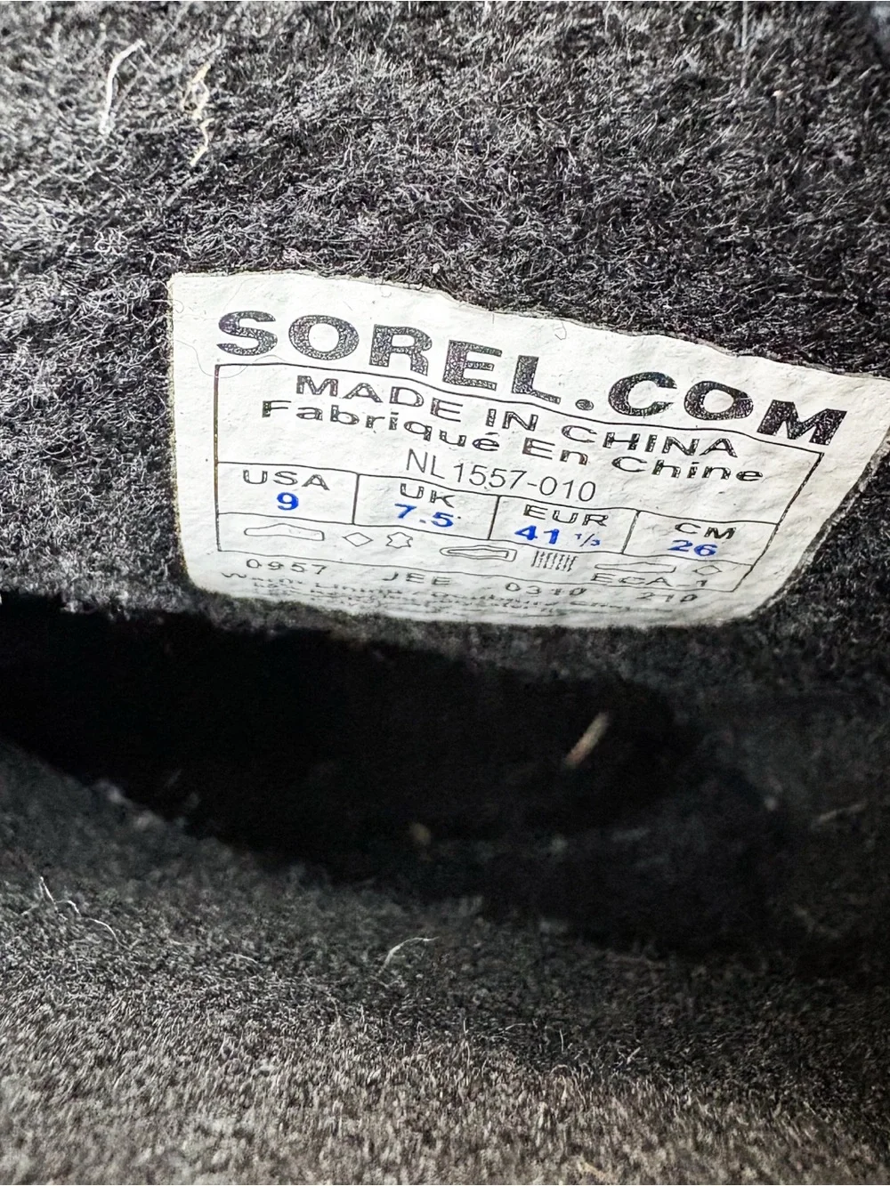 Sorel 1964 Pac Graphic Geometric Fleece Lined Waterproof Winter Duck Boots Gray